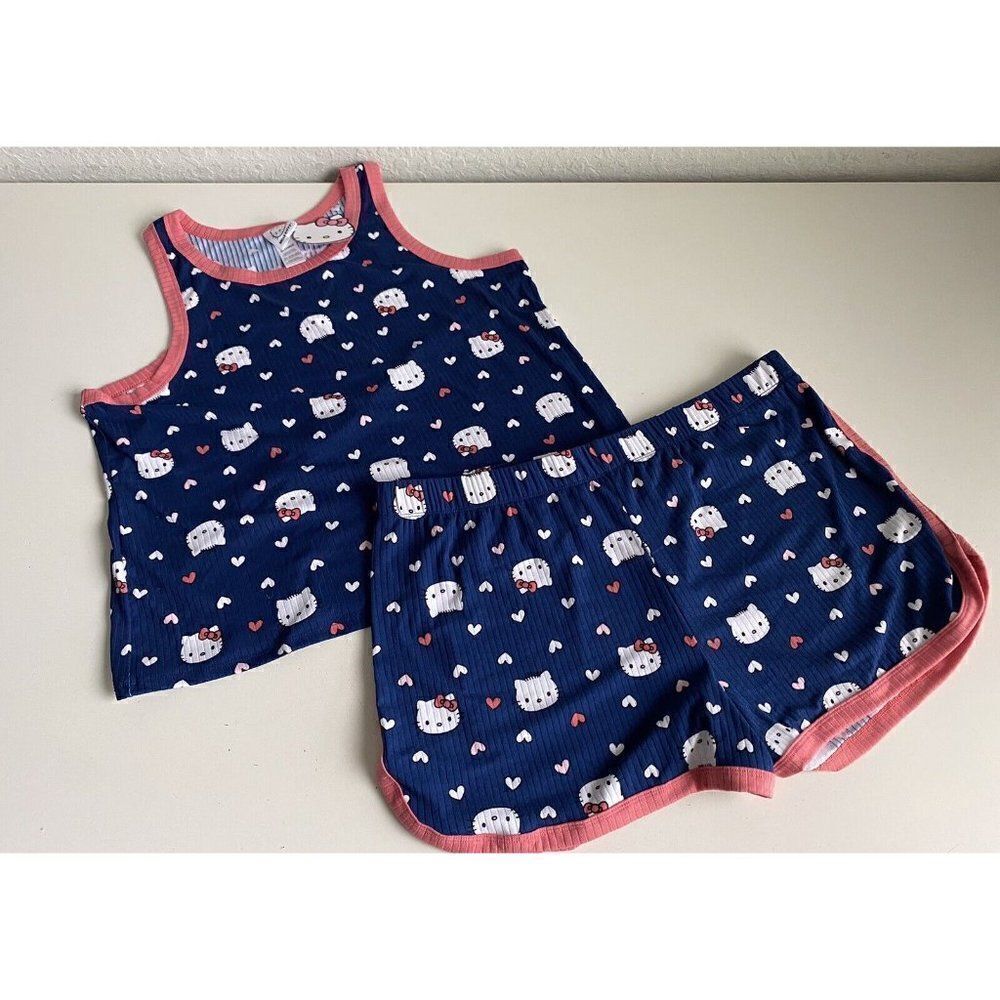 Sanrio Hello Kitty Pajamas Sleepwear Shorts Pj Set Women’s Sz XL Tank Top NEW